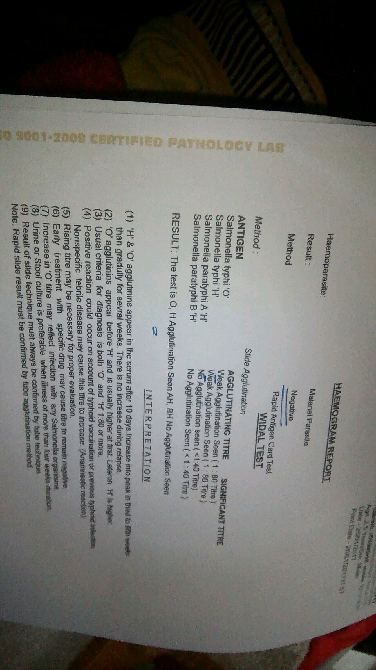 b blood test urgent dr.mera se beta yrs usko Very fever 2.7 ka h,1week